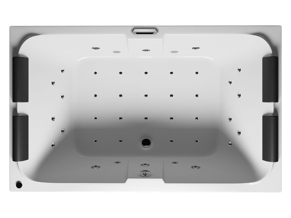 Riho Rechteck-Thermae Whirlpool Badewanne Laura 180 x 115 cm