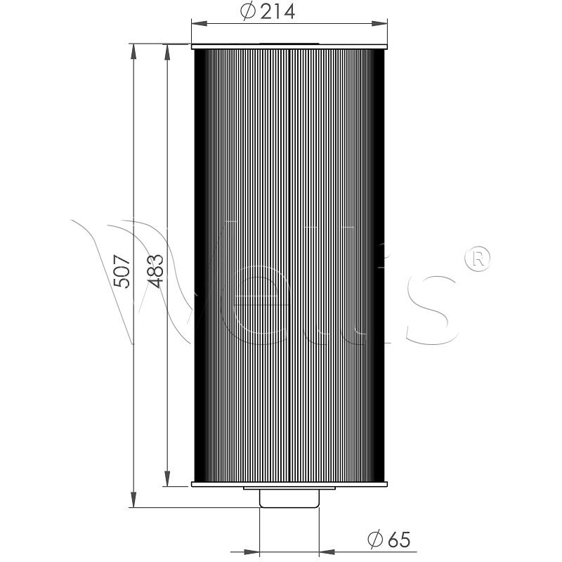 Filtereinlage 483×124 (ohne Gewinde) – Bild 4
