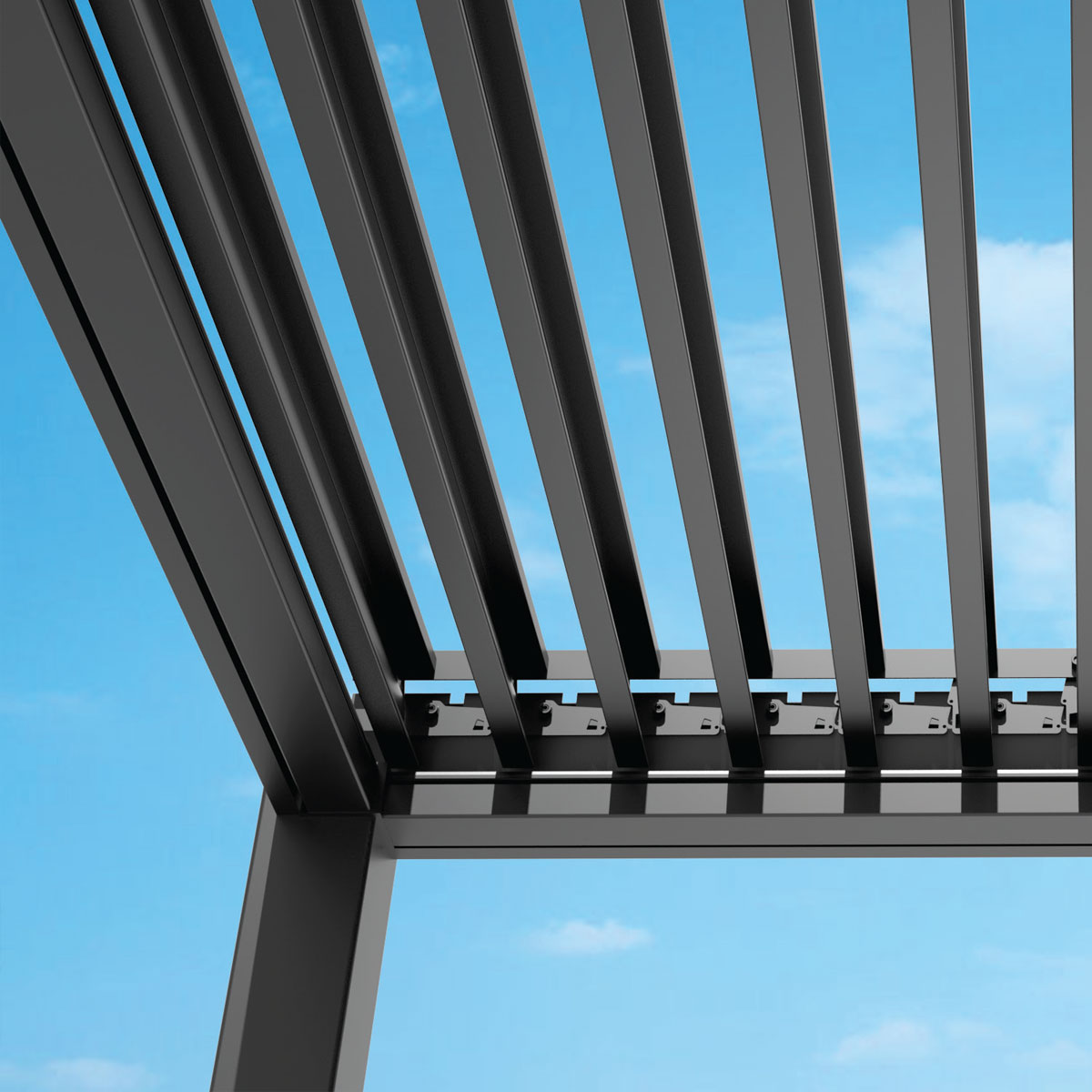 Bioklimatische Pergola MotionFlex 400 mit weißer LED-Beleuchtung – Bild 12